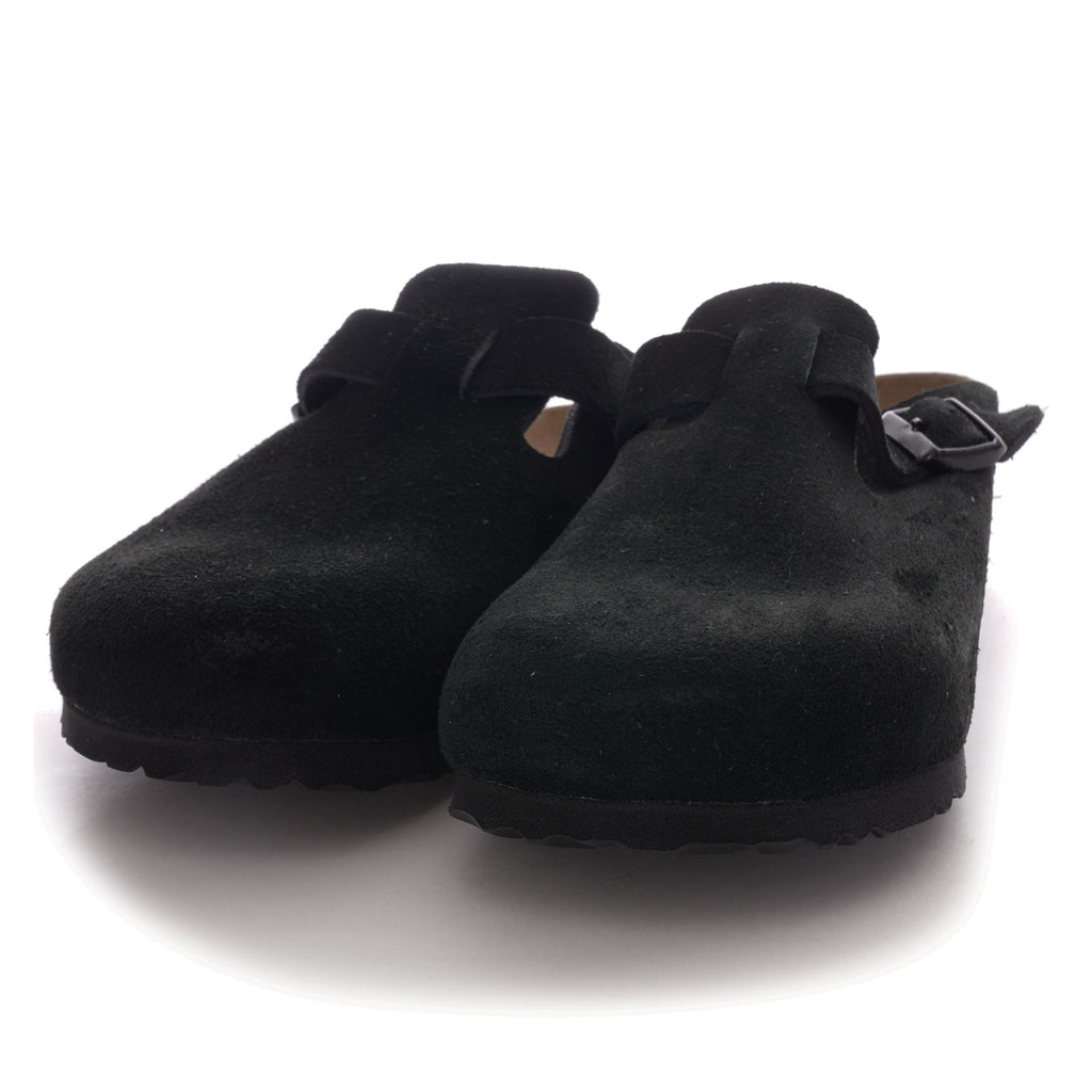 Birkenstock Boston BS Soft Footbed Suede Leather - Black