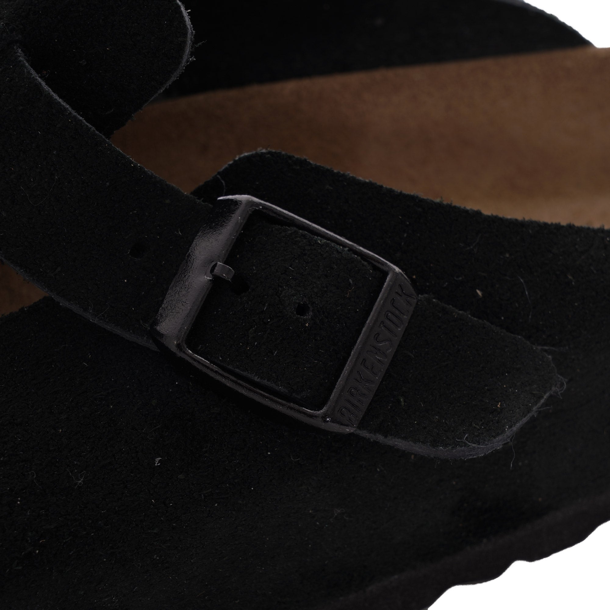 Birkenstock Boston BS Soft Footbed Suede Leather - Black