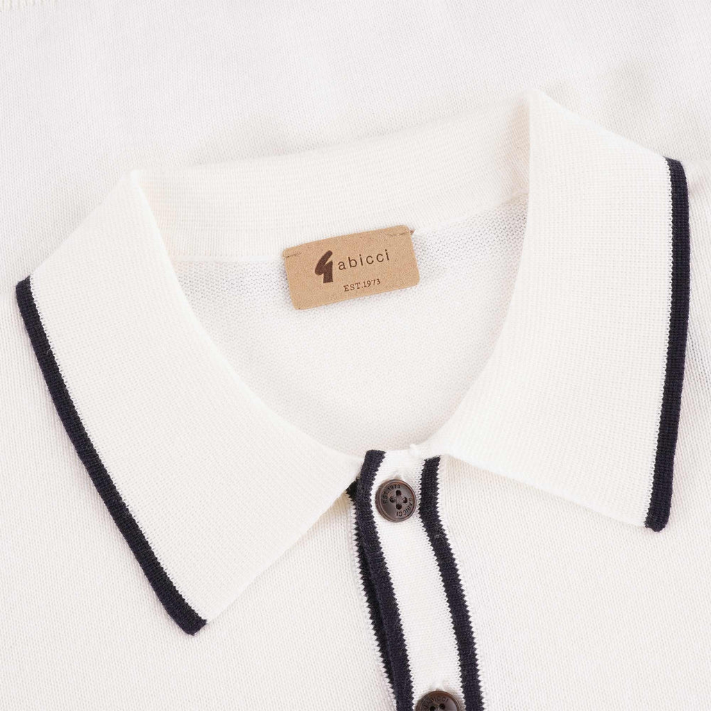 Gabicci Vintage Lineker Polo Shirt - White