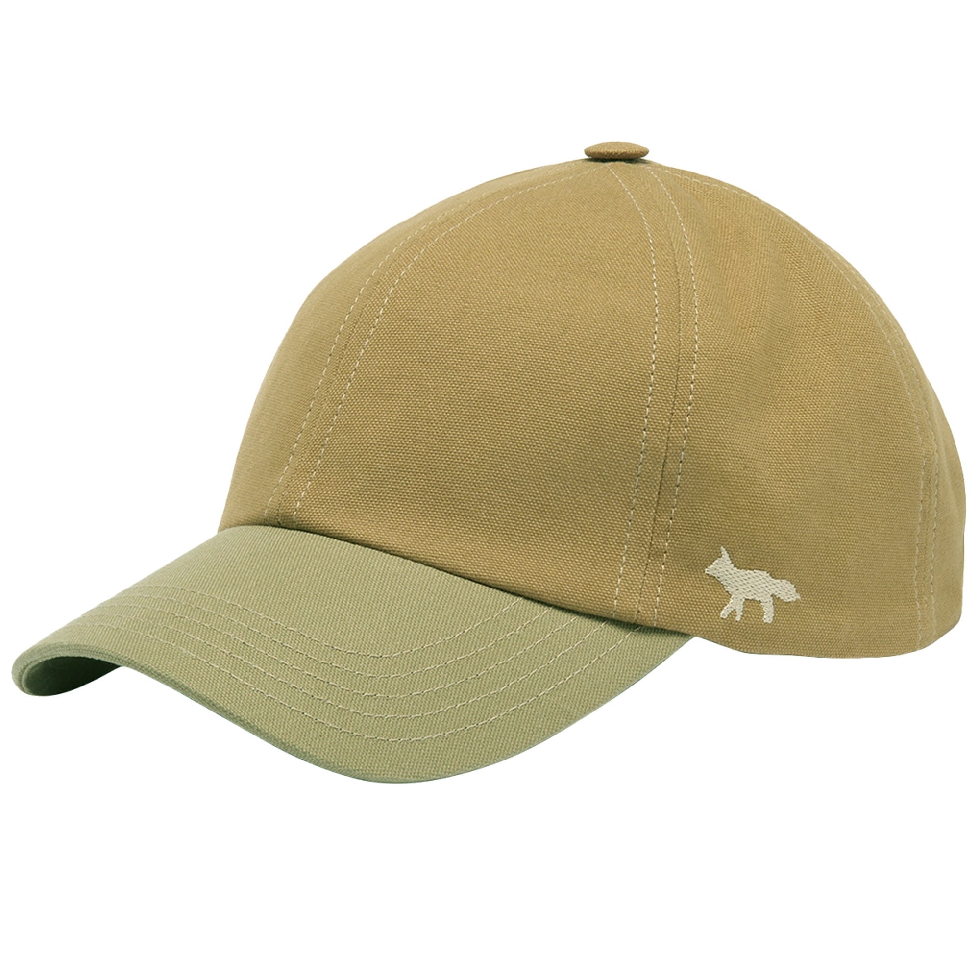 Maison Kitsune Tonal Profile Fox 6P Cap - Camel