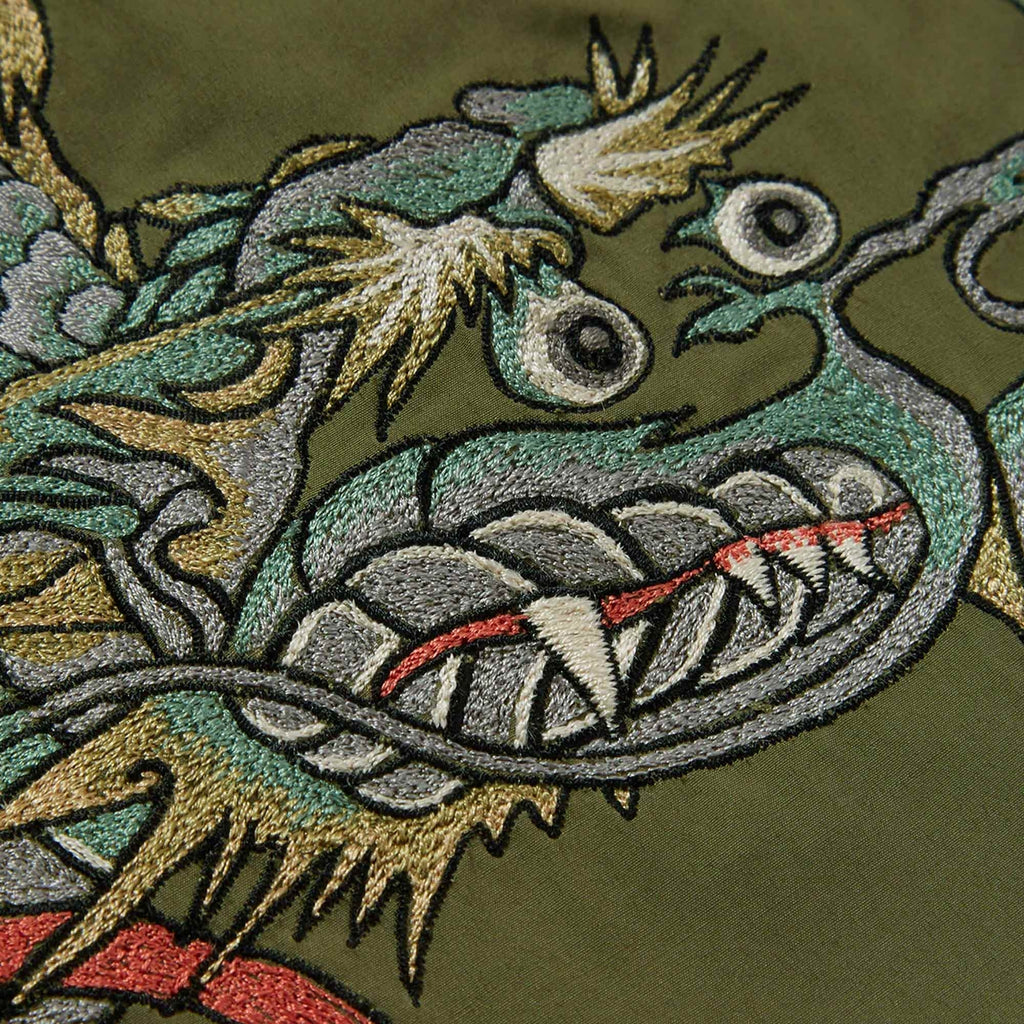 Maharishi Dragon & Tiger Trackshorts - Olive