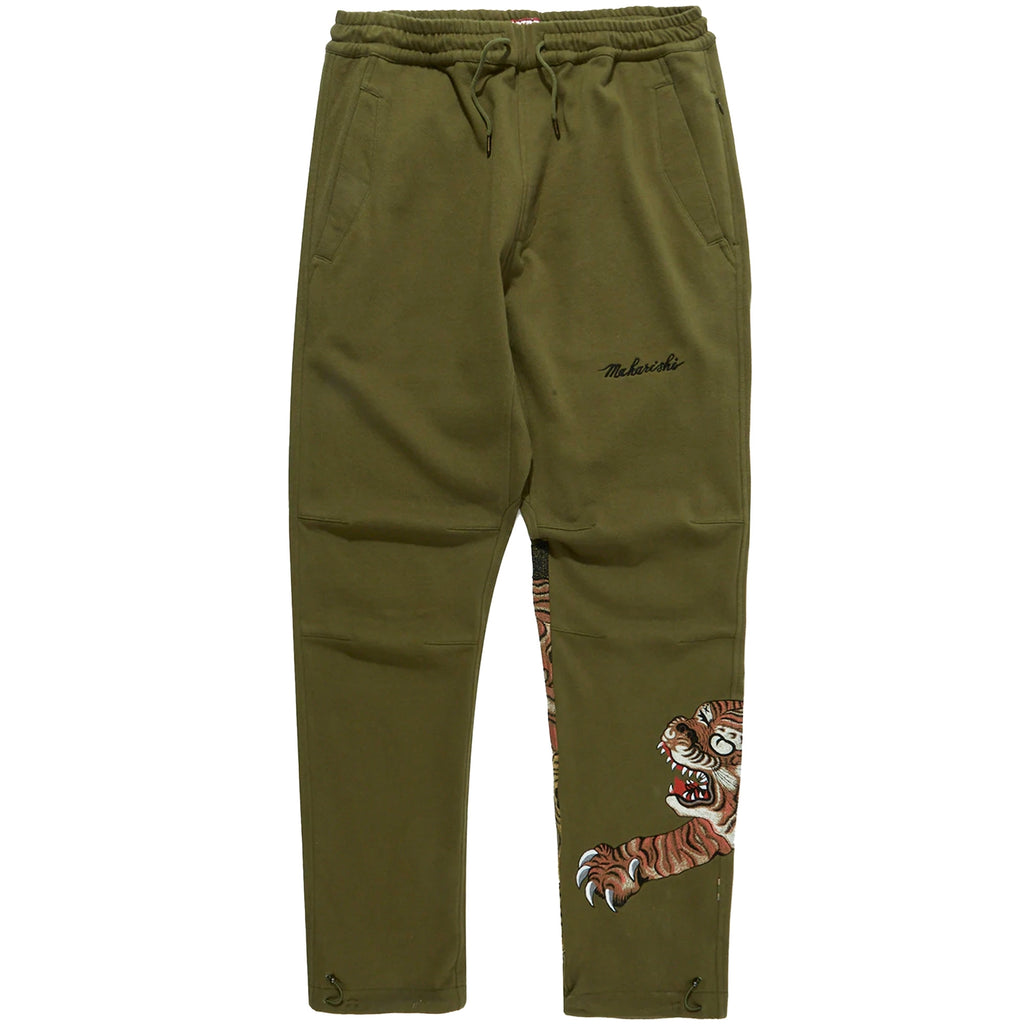 Maharishi Dragon & Tiger Embroidered Sweatpants - Olive