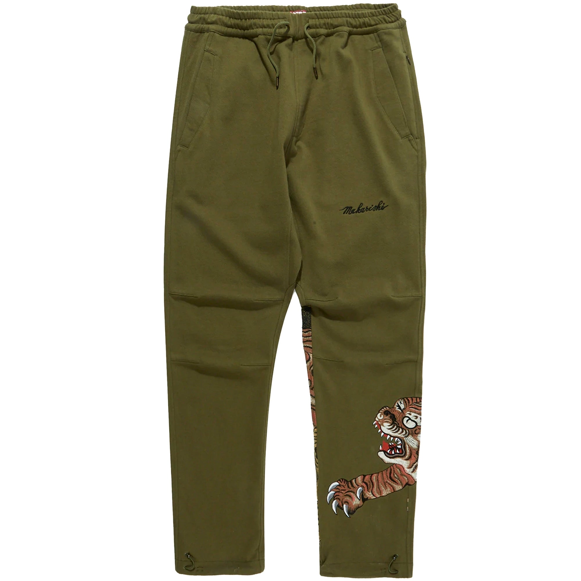 Maharishi Dragon & Tiger Embroidered Sweatpants - Olive