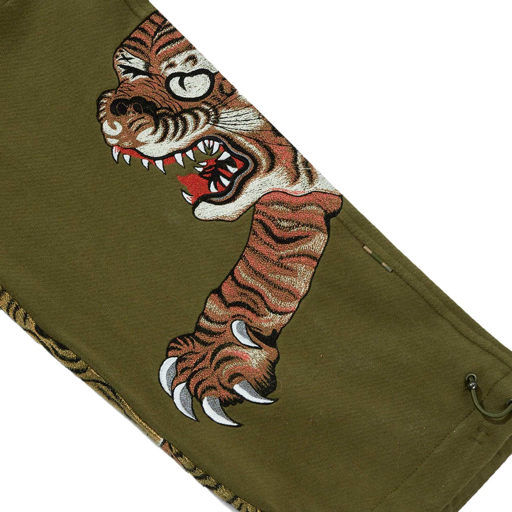 Maharishi Dragon & Tiger Embroidered Sweatpants - Olive