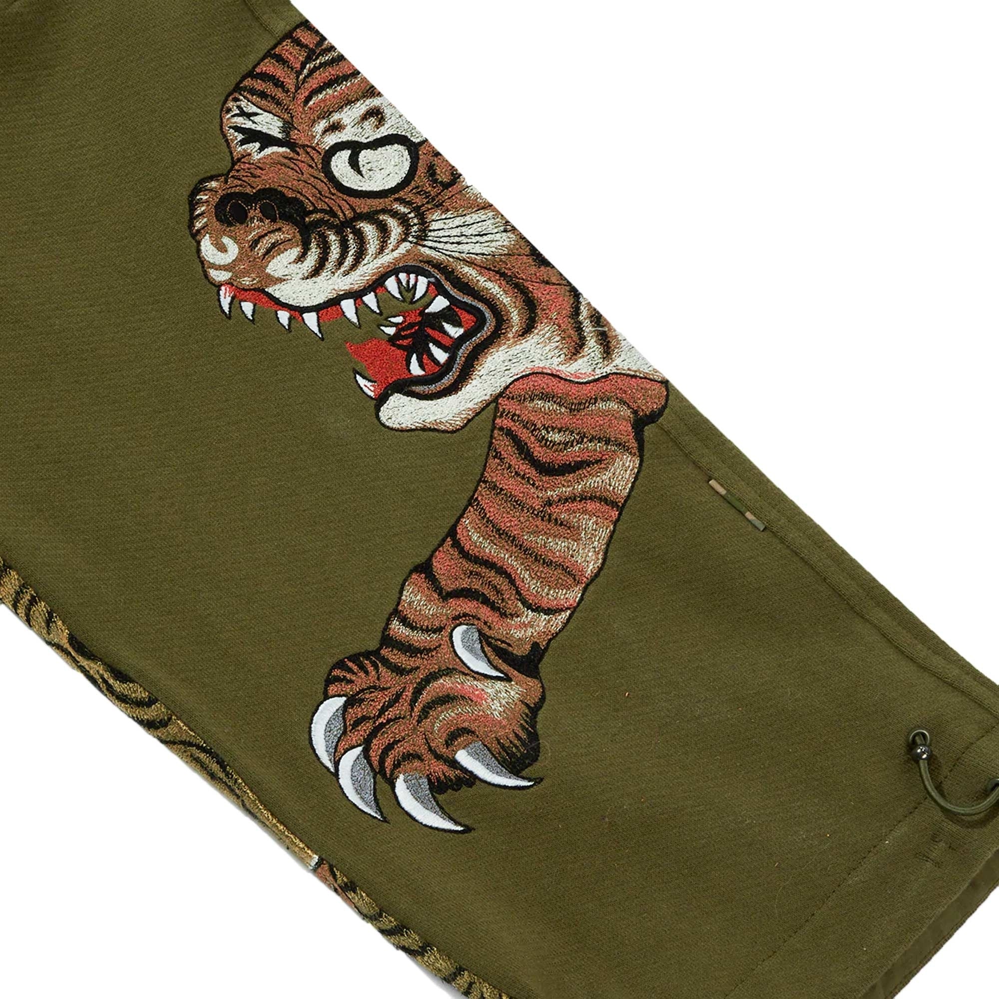 Maharishi Dragon & Tiger Embroidered Sweatpants - Olive