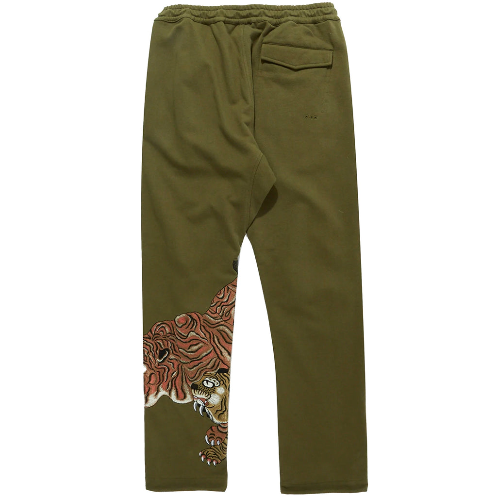 Maharishi Dragon & Tiger Embroidered Sweatpants - Olive