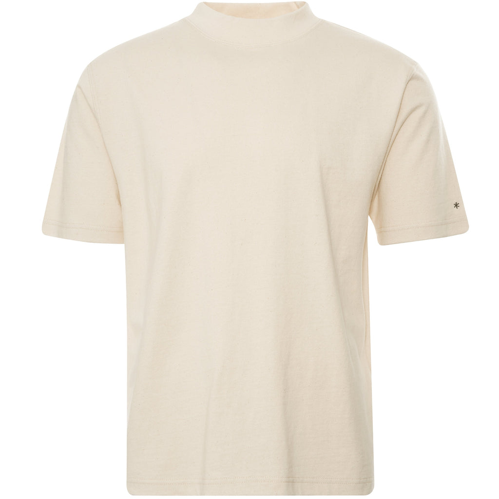 Snow Peak Recycled Cotton Heavy Mockneck T-Shirt - Ecru