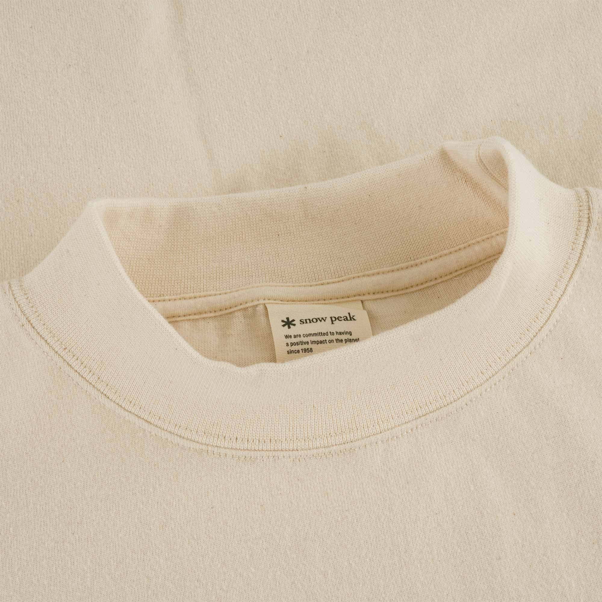 Snow Peak Recycled Cotton Heavy Mockneck T-Shirt - Ecru