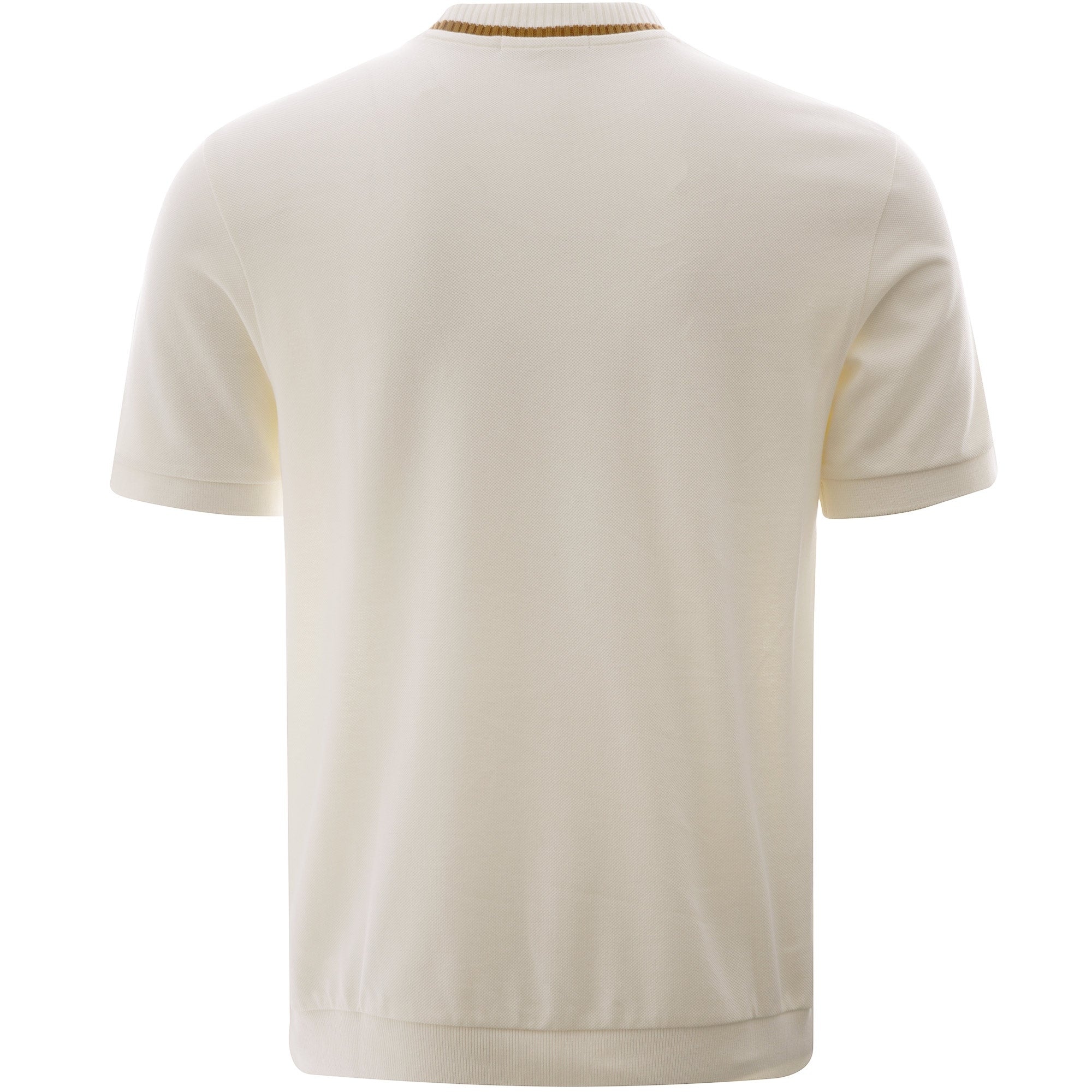 Fred Perry Reissues Crew Neck Piqu T-Shirt - Ecru/Dark Caramel