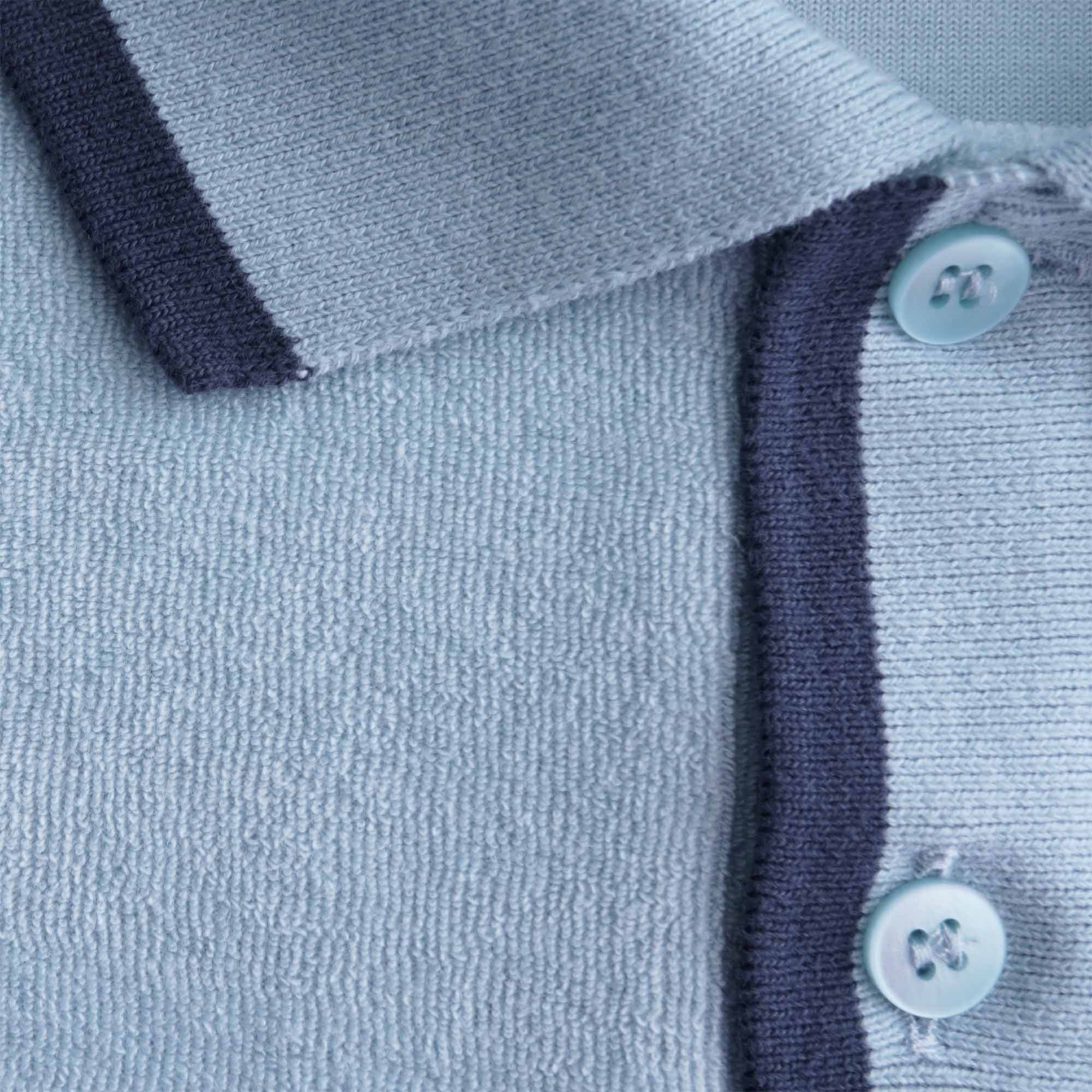 Fred Perry Reissues Towelling Polo Shirt - Fog Blue