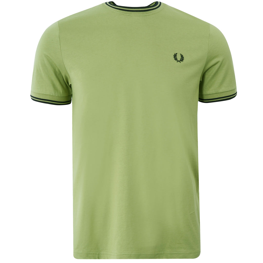 Fred Perry Twin Tipped T-Shirt - Sage Green
