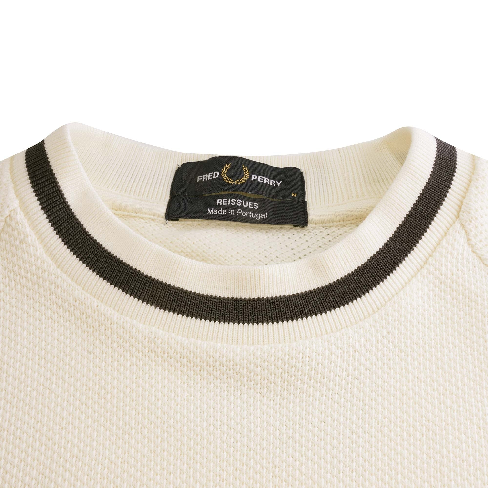 Fred Perry Reissues Mesh-Texture Piqu T-Shirt - Ecru