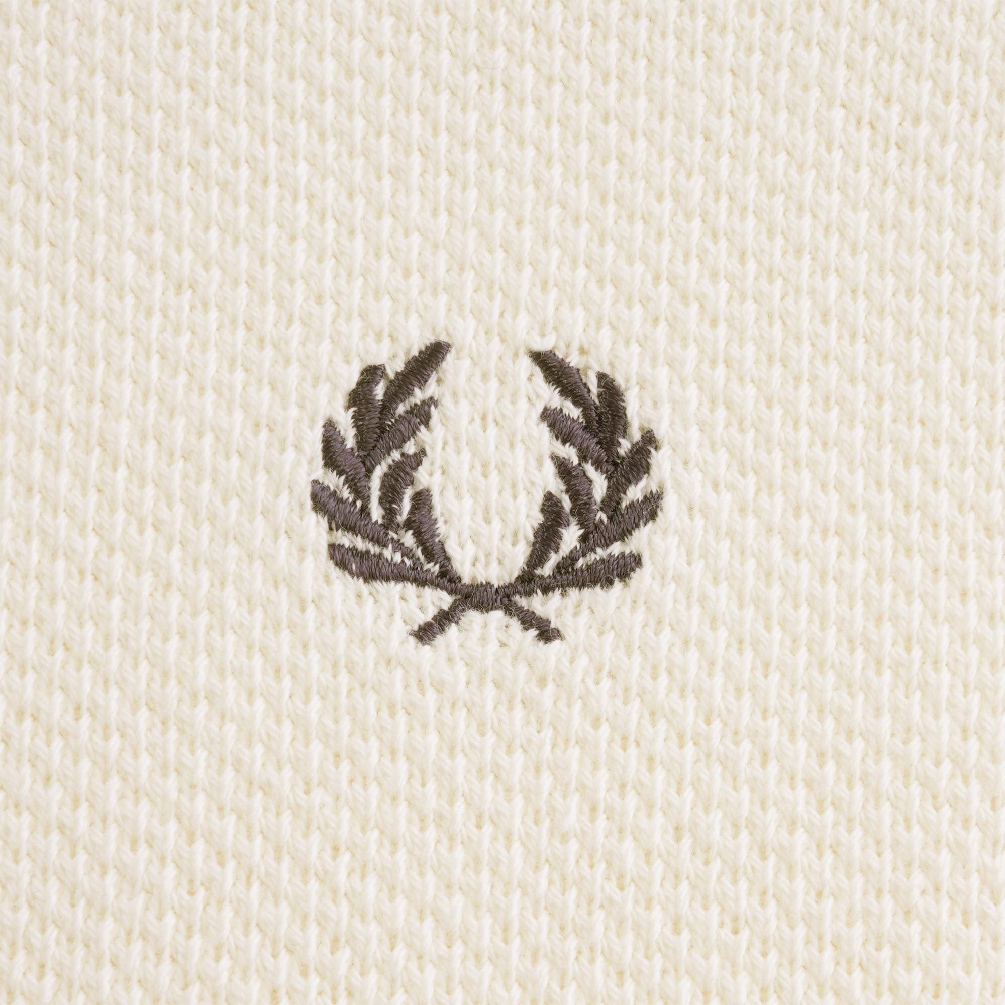 Fred Perry Reissues Mesh-Texture Piqu T-Shirt - Ecru