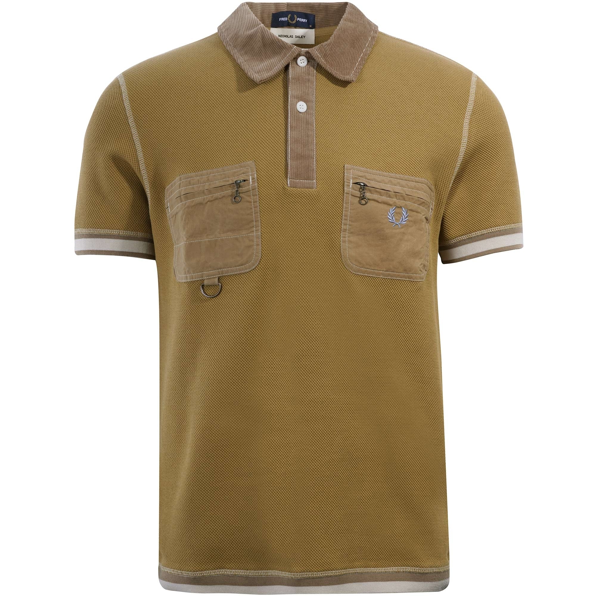 Fred Perry X Nicholas Daley Two Pocket Polo Shirt - Antique Bronze