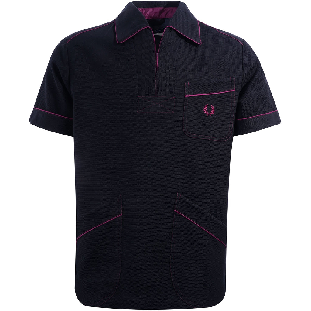 Fred Perry X Nicholas Daley Short Sleeve Overshirt - Black