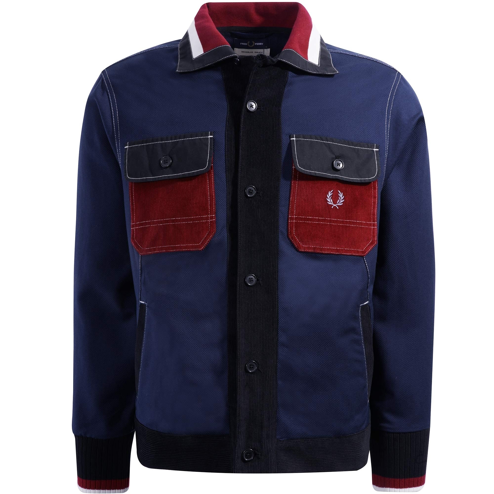 Fred Perry X Nicholas Daley Four Pocket Overshirt - Bright Navy