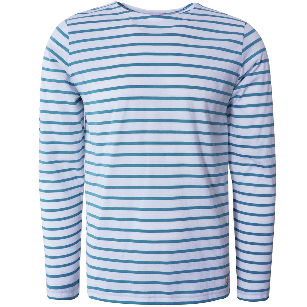 Armor Lux Sailor T-Shirt - Milk/Lagoon Arm