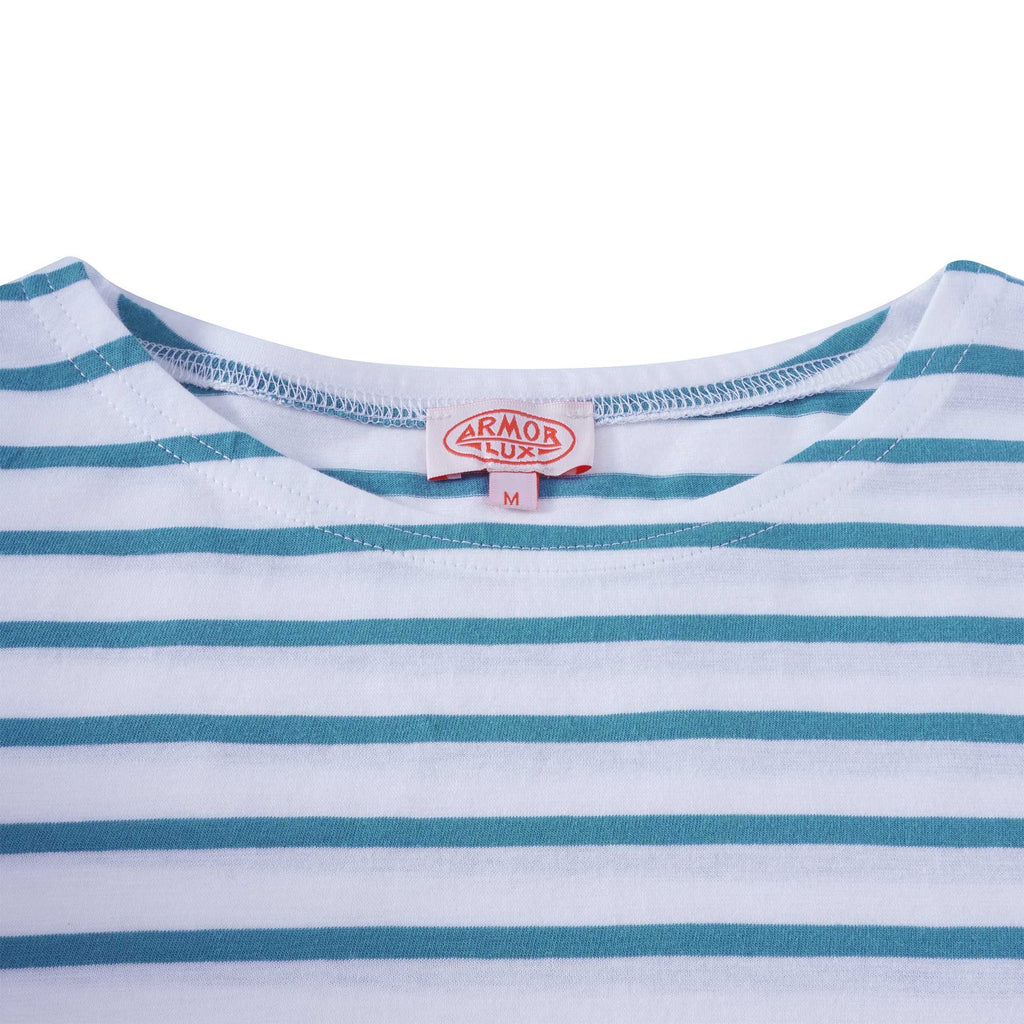 Armor Lux Sailor T-Shirt - Milk/Lagoon Arm