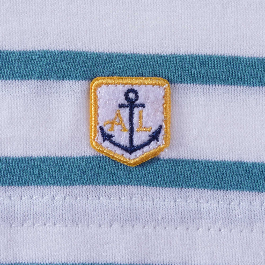 Armor Lux Sailor T-Shirt - Milk/Lagoon Arm