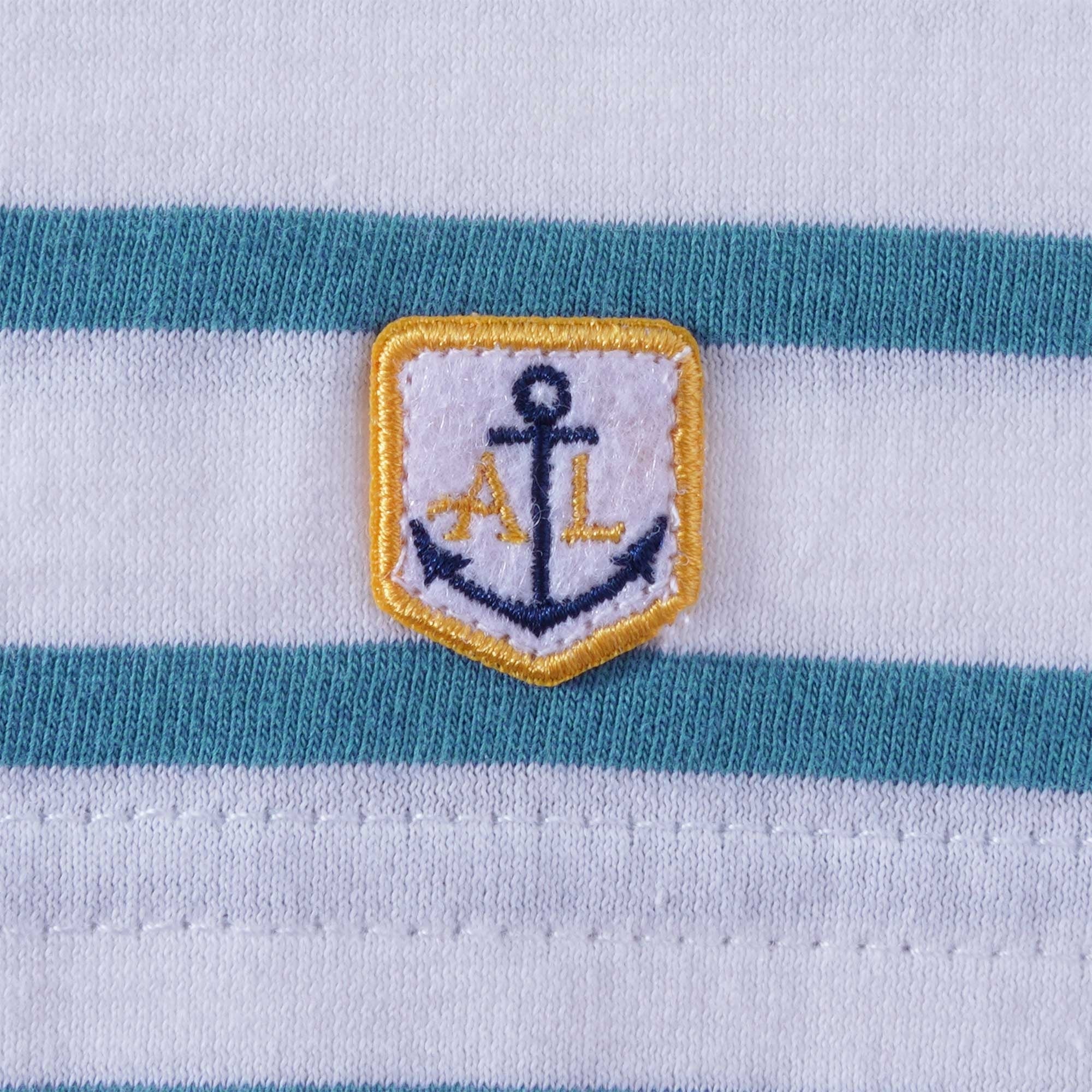 Armor Lux Sailor T-Shirt - Milk/Lagoon Arm