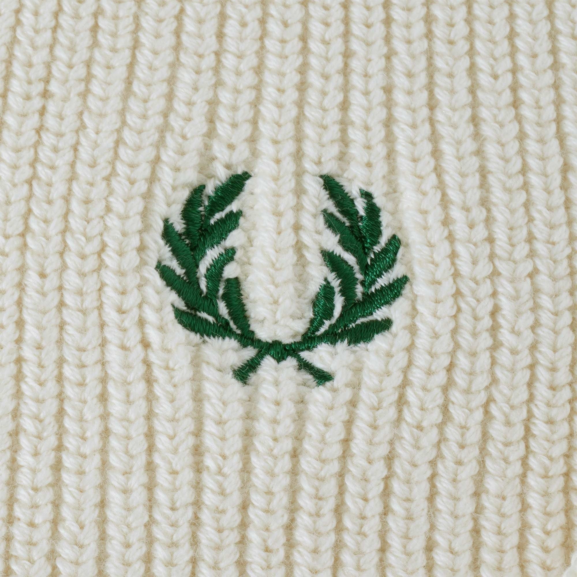 Fred Perry Striped V-Neck Jumper - Ecru