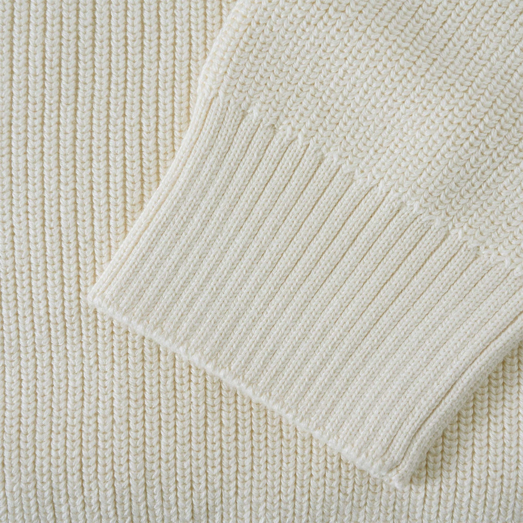 Fred Perry Striped V-Neck Jumper - Ecru