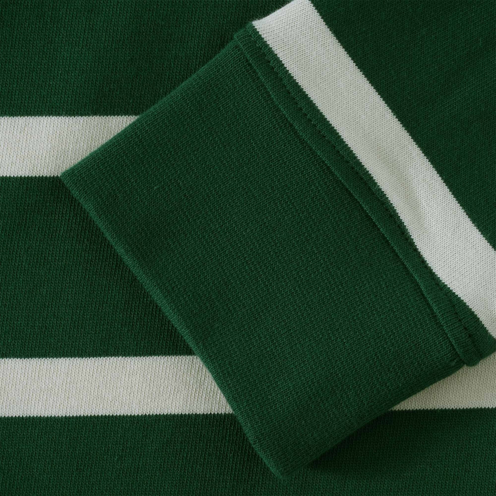 Norse Projects Ruben Bold Stripe Polo Shirt - Deep Sea Green