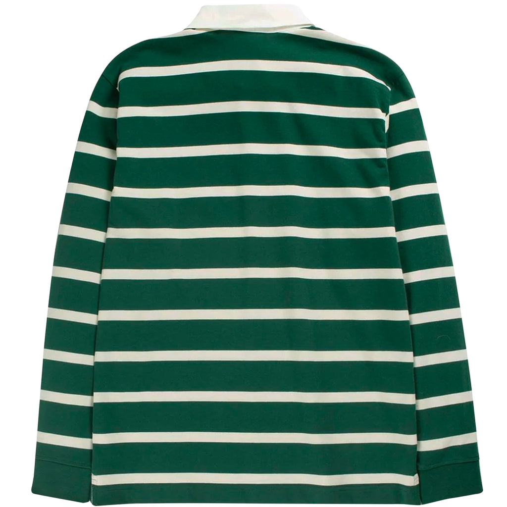 Norse Projects Ruben Bold Stripe Polo Shirt - Deep Sea Green