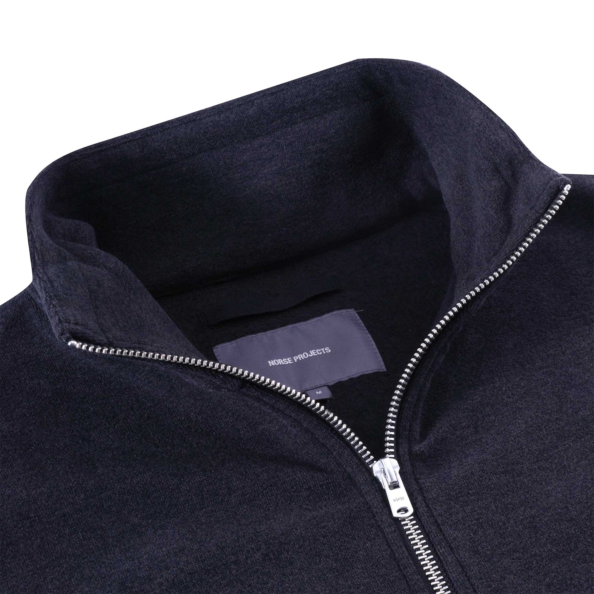 Norse Projects Frederik Fleece Half Zip - Black