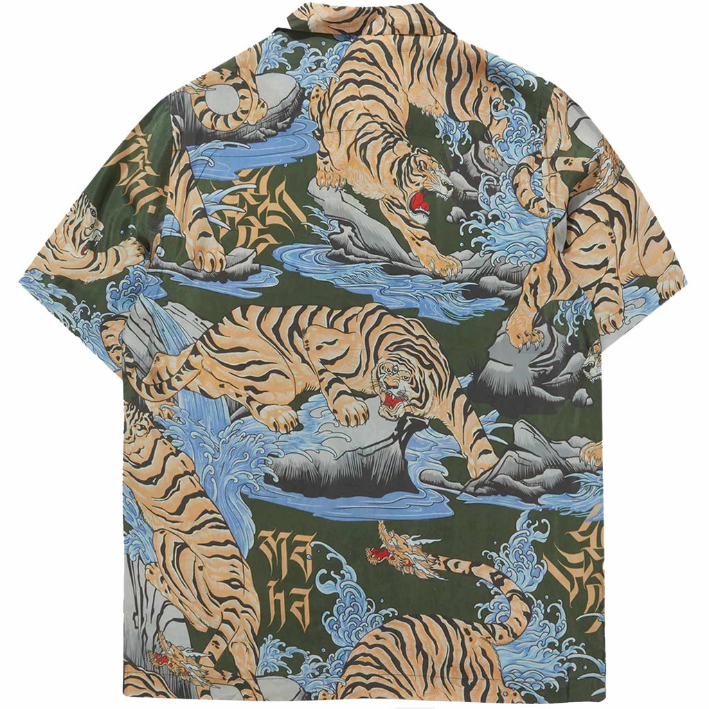 Maharishi Tiger Camp Collar Shirt - Olive