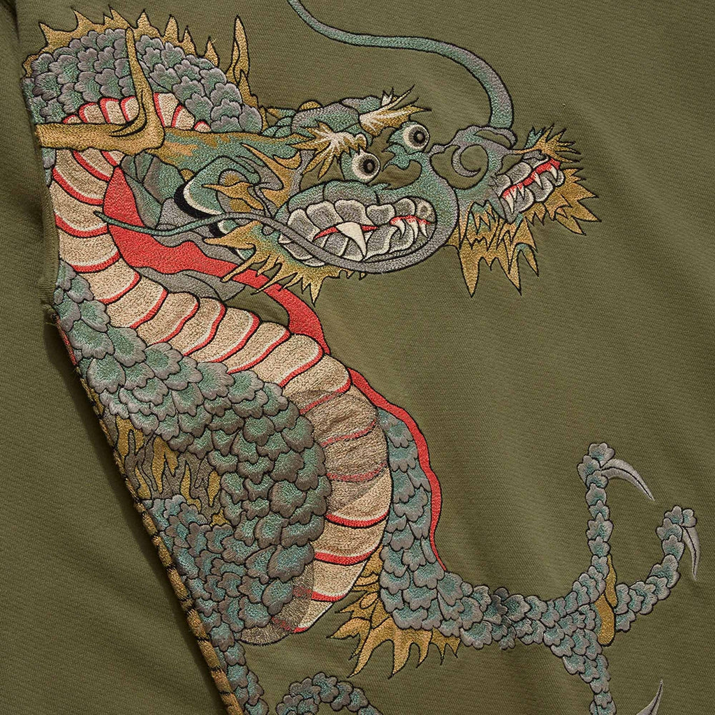 Maharishi Dragon & Tigers Hooded Sweat - Olive