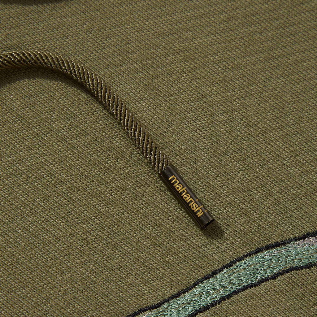 Maharishi Dragon & Tigers Hooded Sweat - Olive