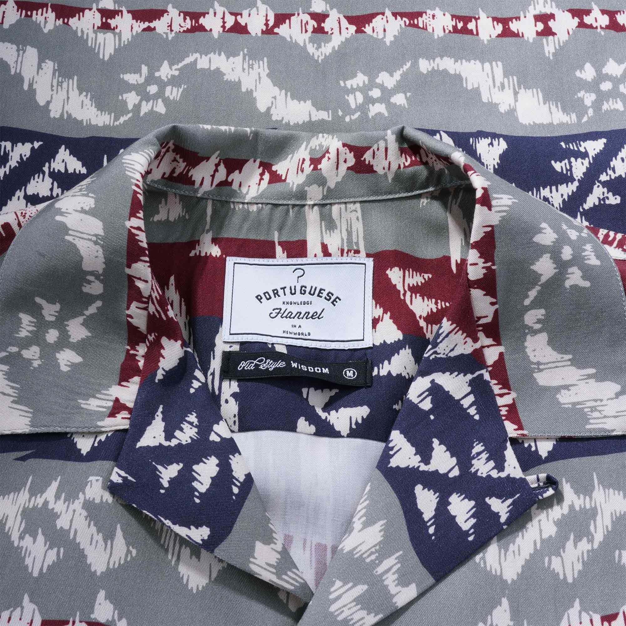 Portuguese Flannel Toki Shirt - Blue/Grey/Red