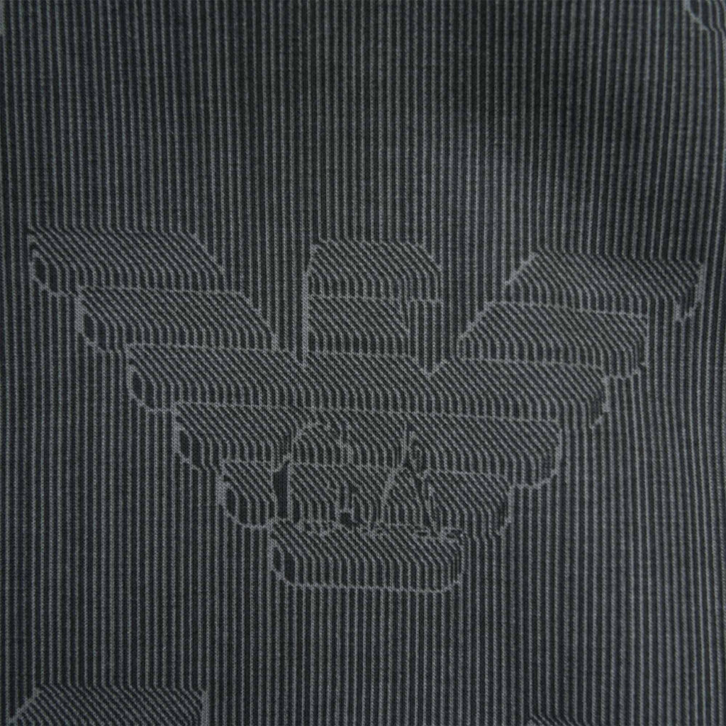 Emporio Armani 637 Hooded Sweatshirt with All-over Op-art Eagle - Dark Grey