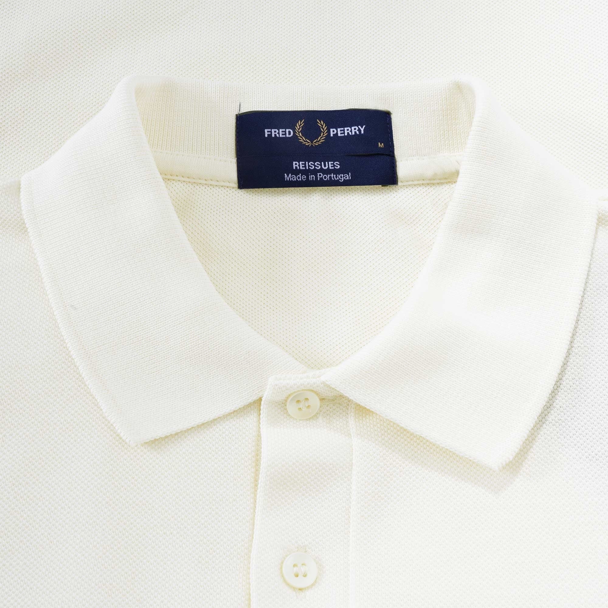 Fred Perry Reissues M3 Towelling Panel Polo Shirt - Ecru