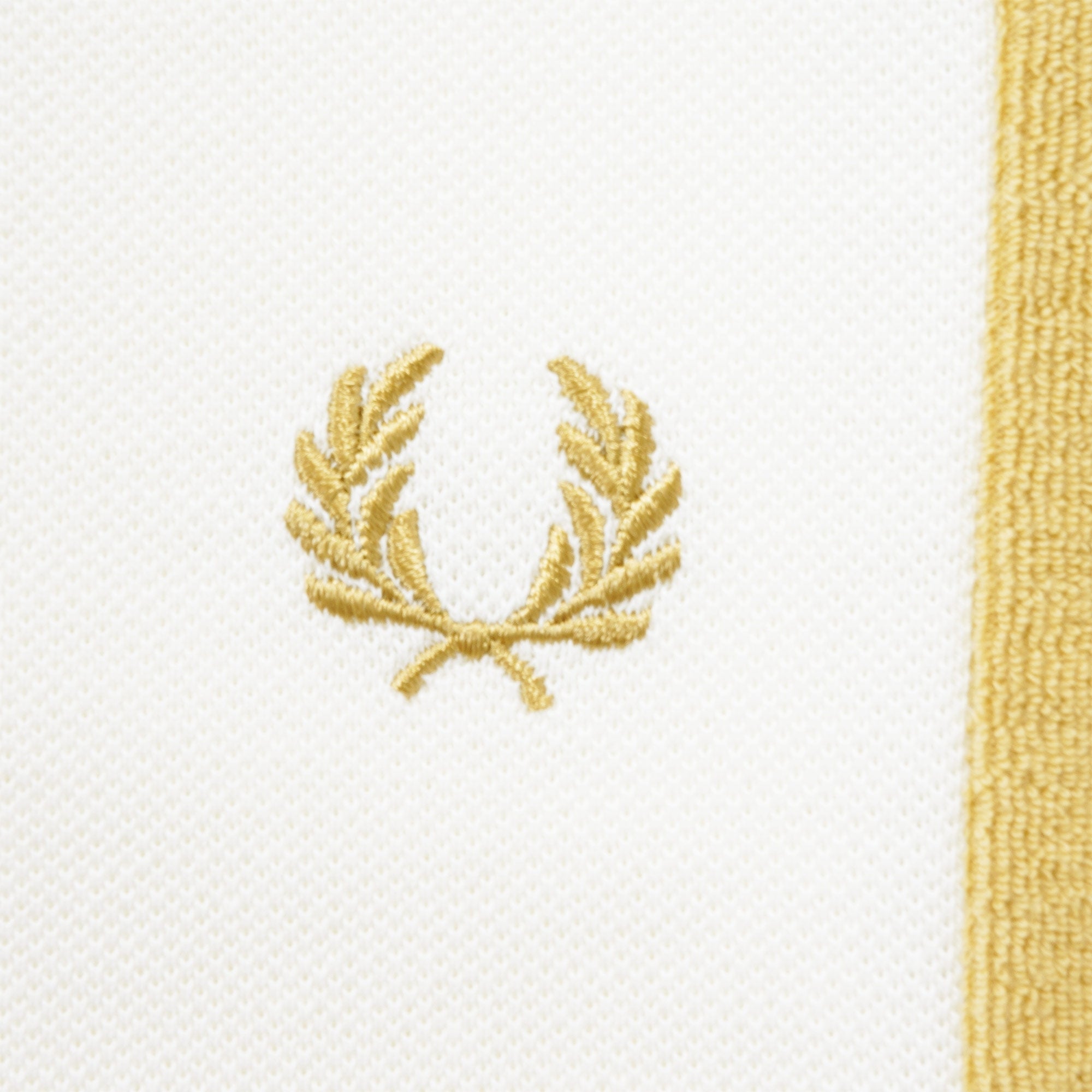 Fred Perry Reissues M3 Towelling Panel Polo Shirt - Ecru