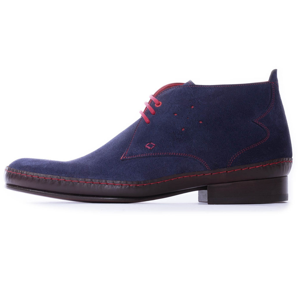 Jeffery West Jimmy Modernist Chukka Boot - Navy Suede