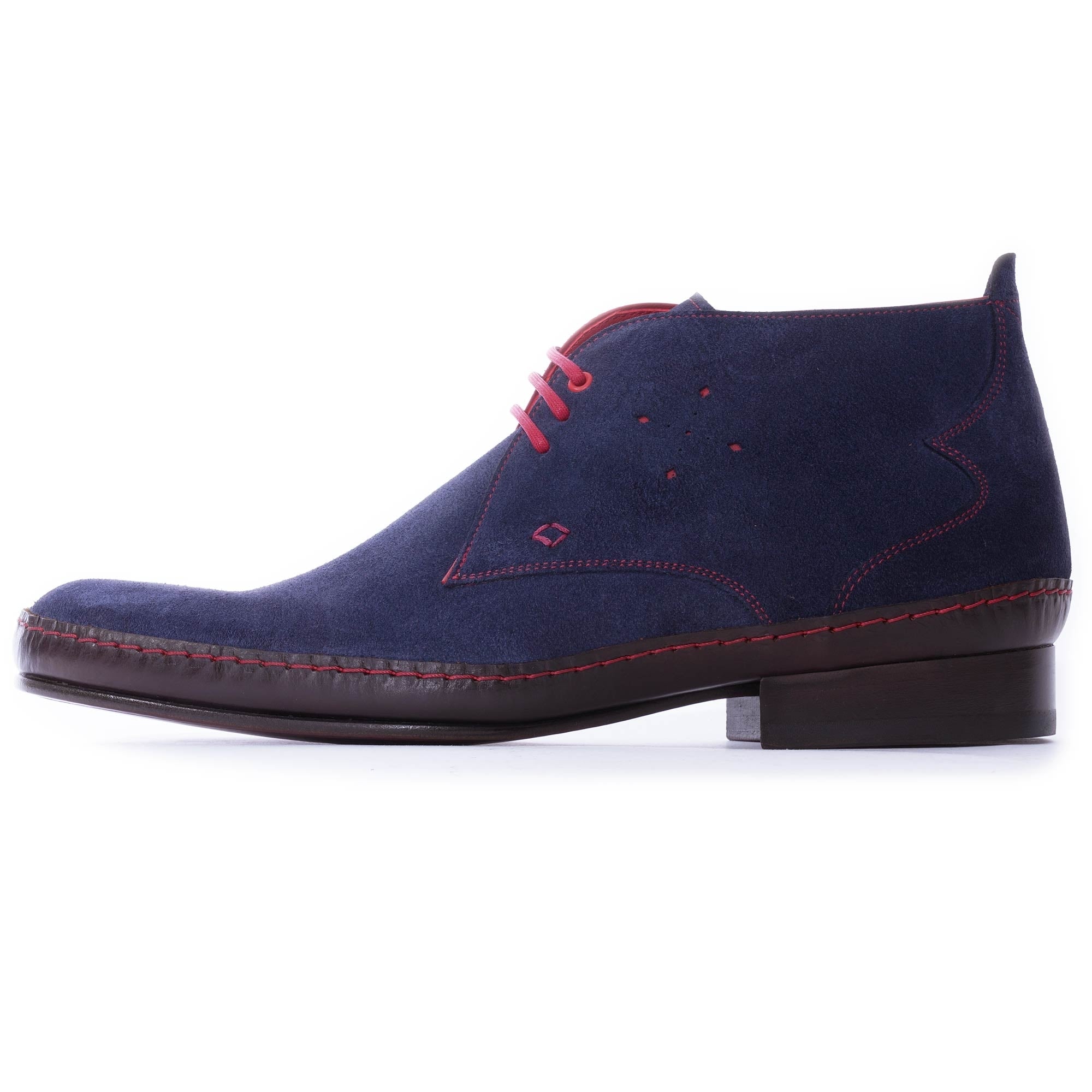 Jeffery West Jimmy Modernist Chukka Boot - Navy Suede