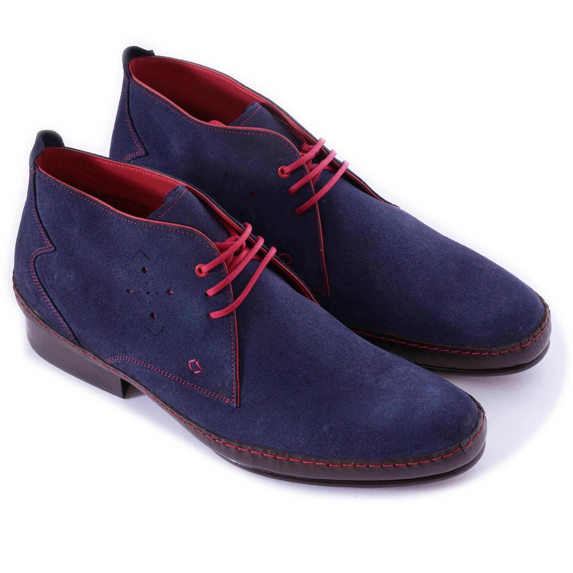 Jeffery West Jimmy Modernist Chukka Boot - Navy Suede