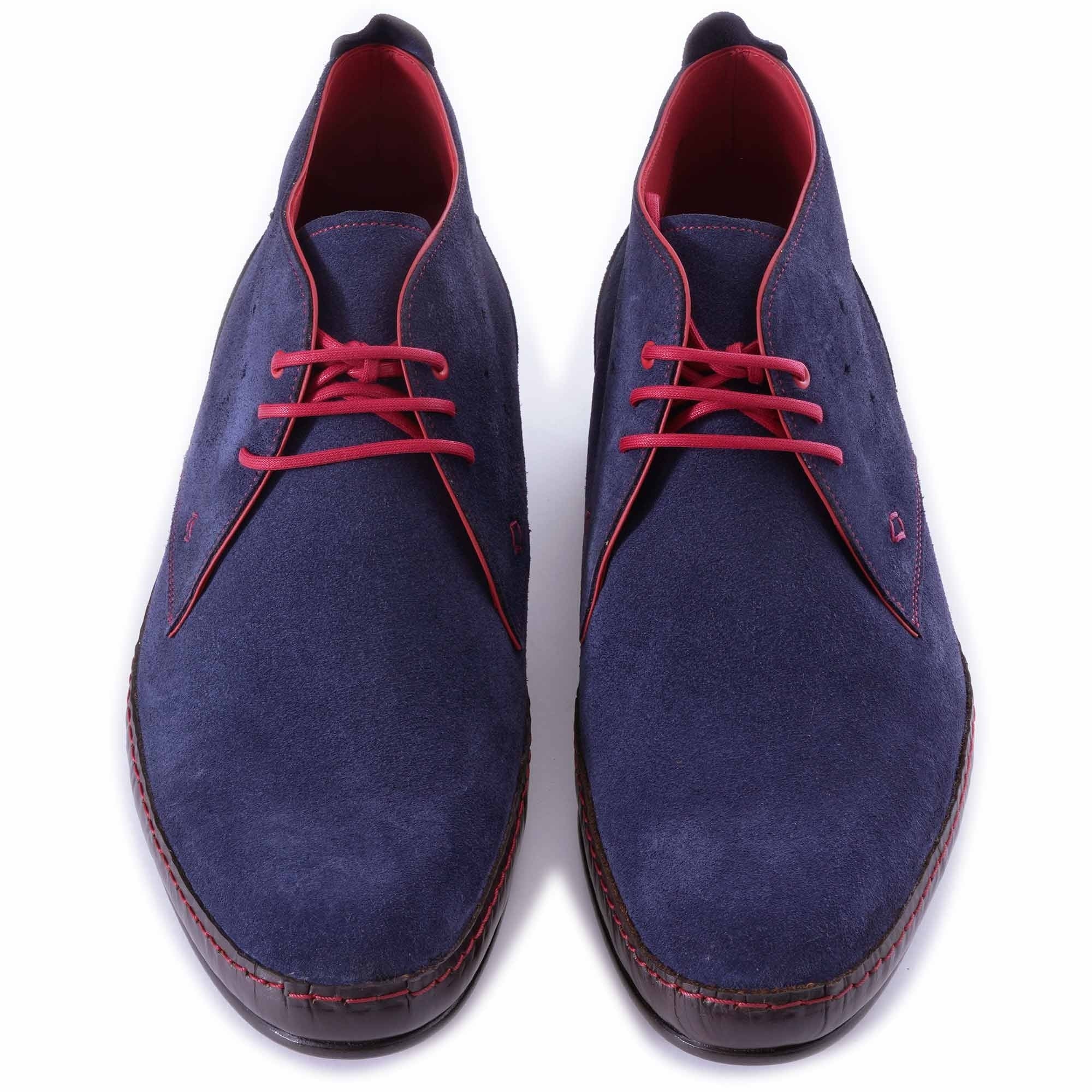 Jeffery West Jimmy Modernist Chukka Boot - Navy Suede