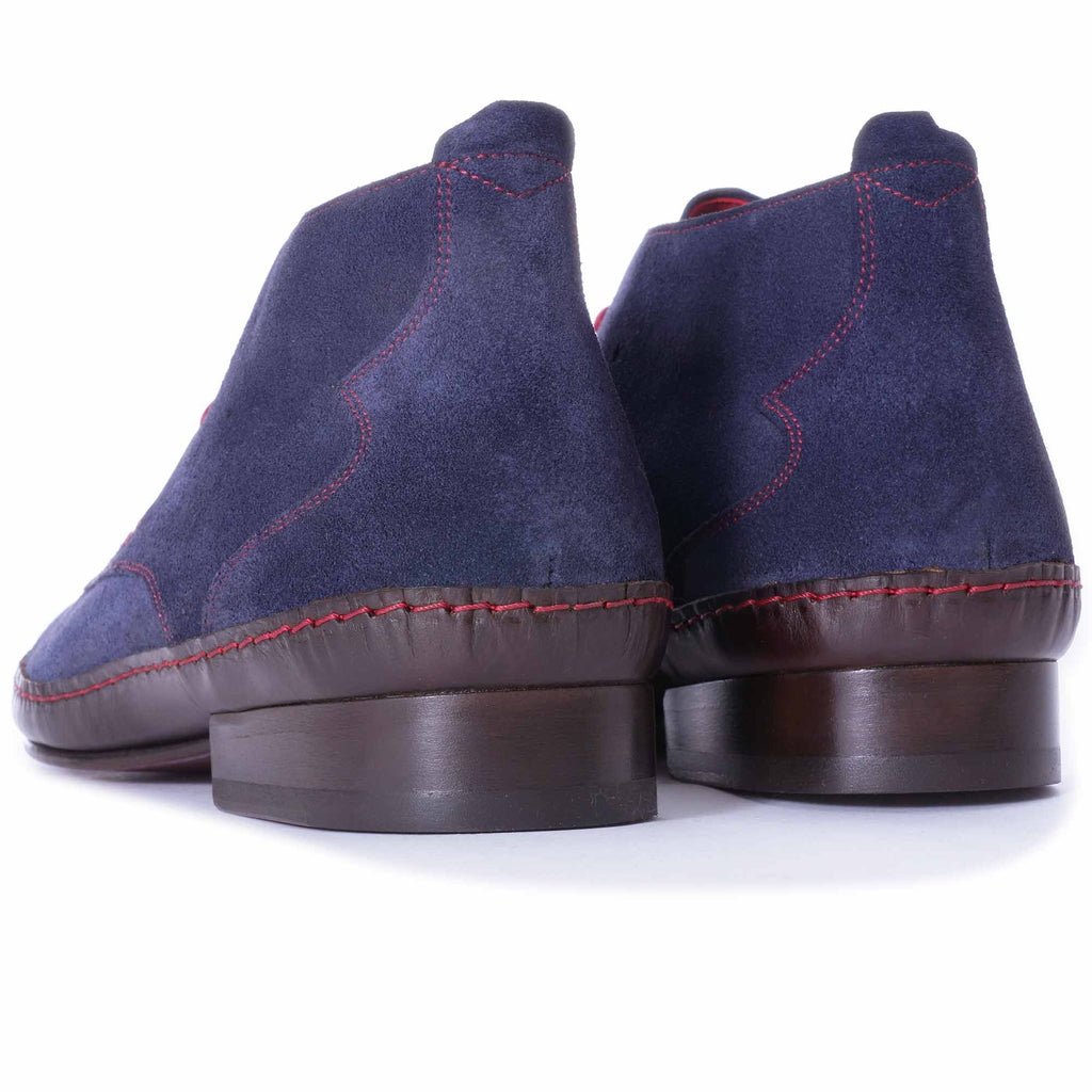 Jeffery West Jimmy Modernist Chukka Boot - Navy Suede