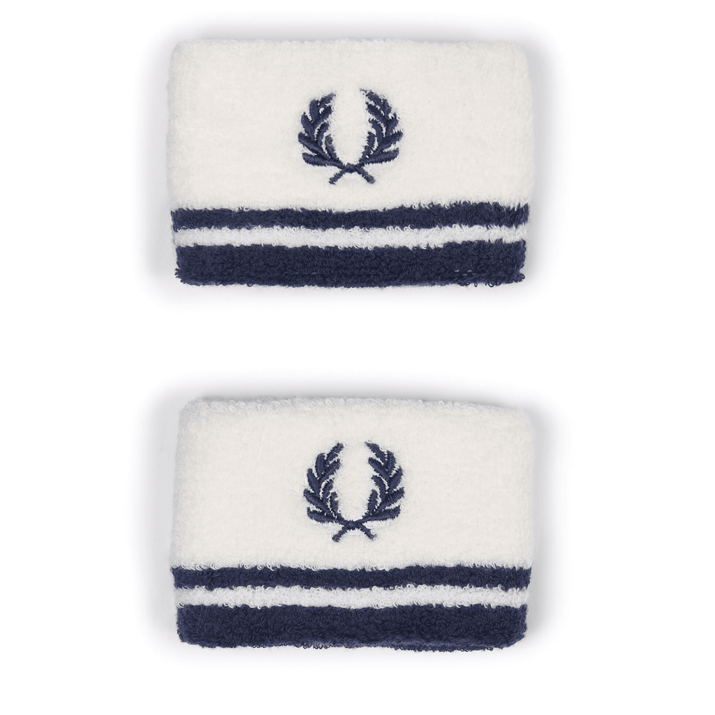 Fred Perry Tipped Towelling Sweatbands - Snow White