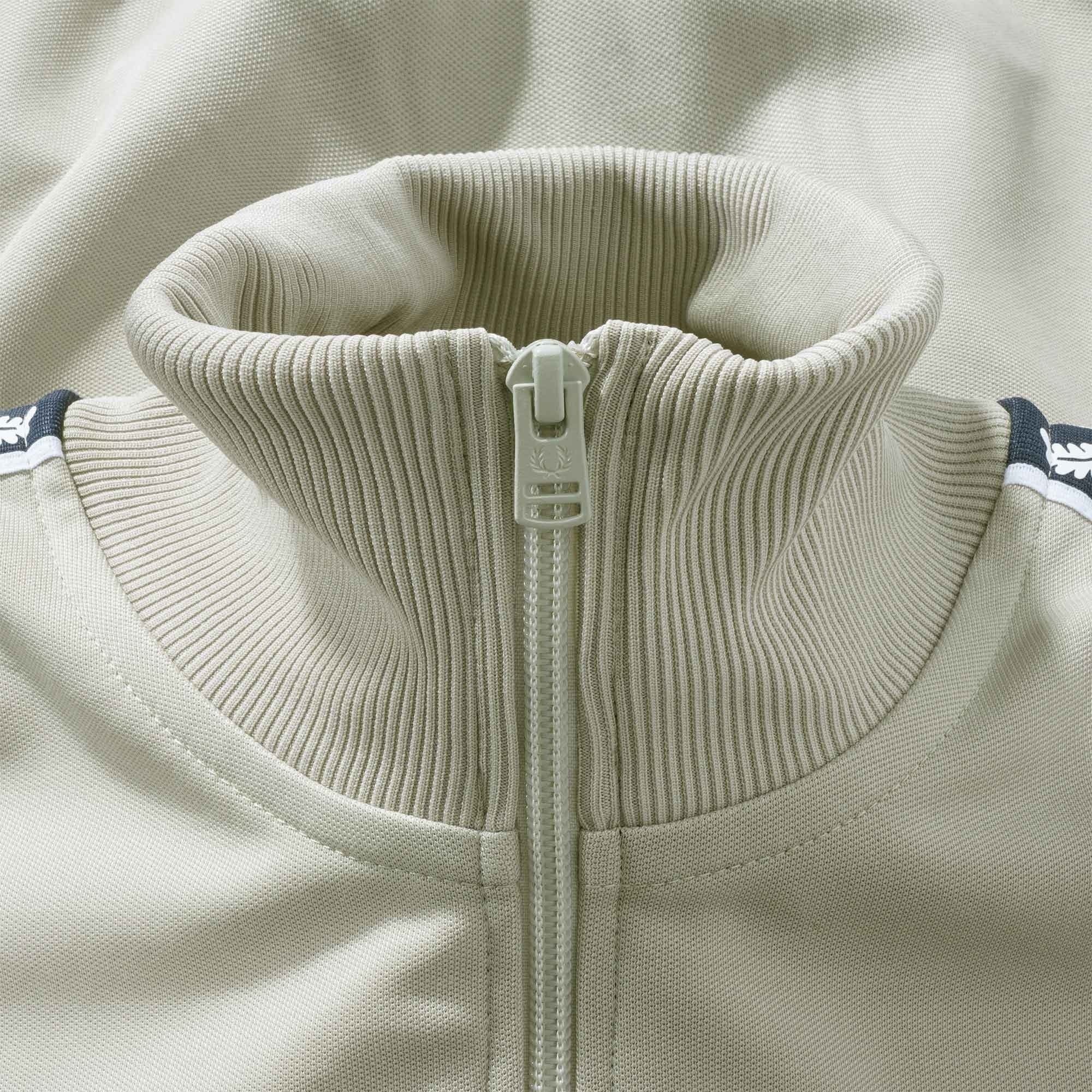 Fred Perry Taped Track Jacket - Light Oyster