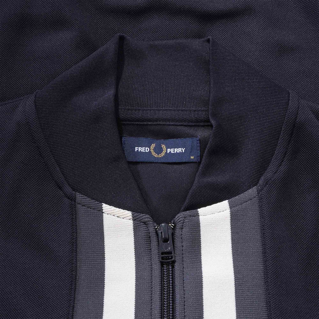 Fred Perry Striped Panel Track Jacket - Navy