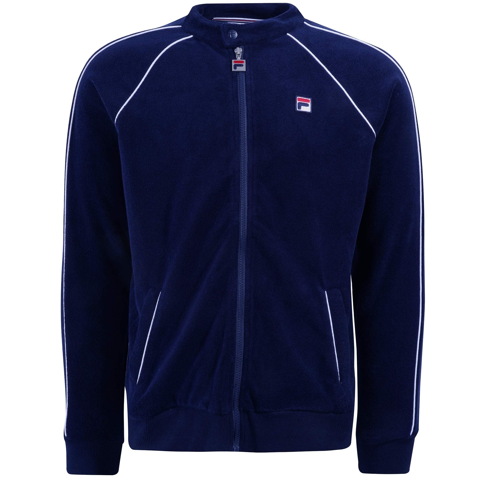Fila Vintage Grasso Towelling Track Jacket - Peacoat