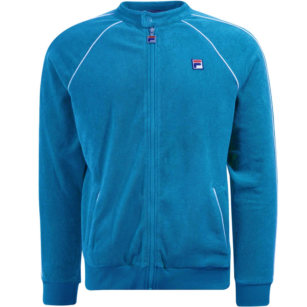 Fila Vintage Grasso Towelling Track Jacket - Strong Blue