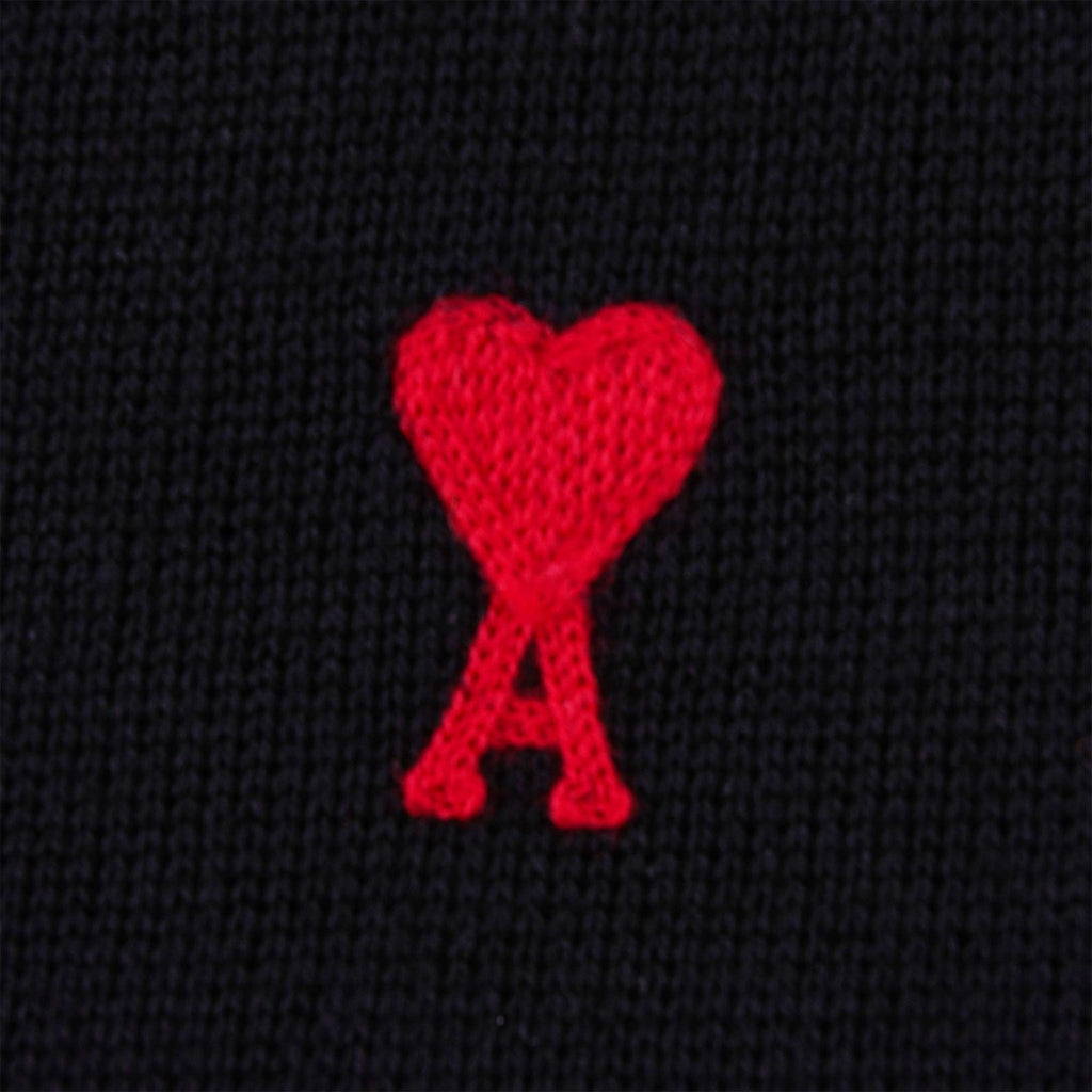 AMI Ami De Coeur V Neck Sweater - Black