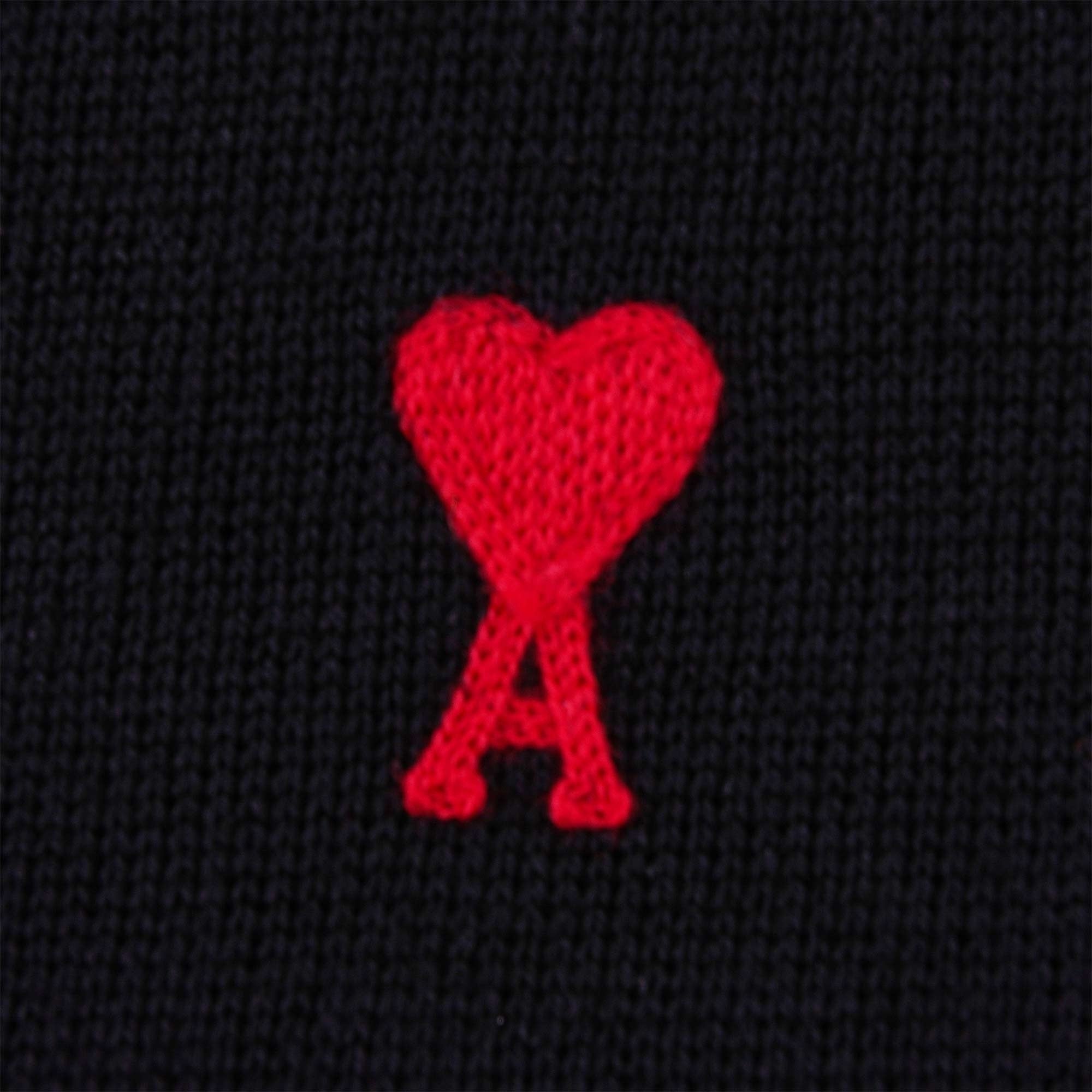 AMI Ami De Coeur V Neck Sweater - Black