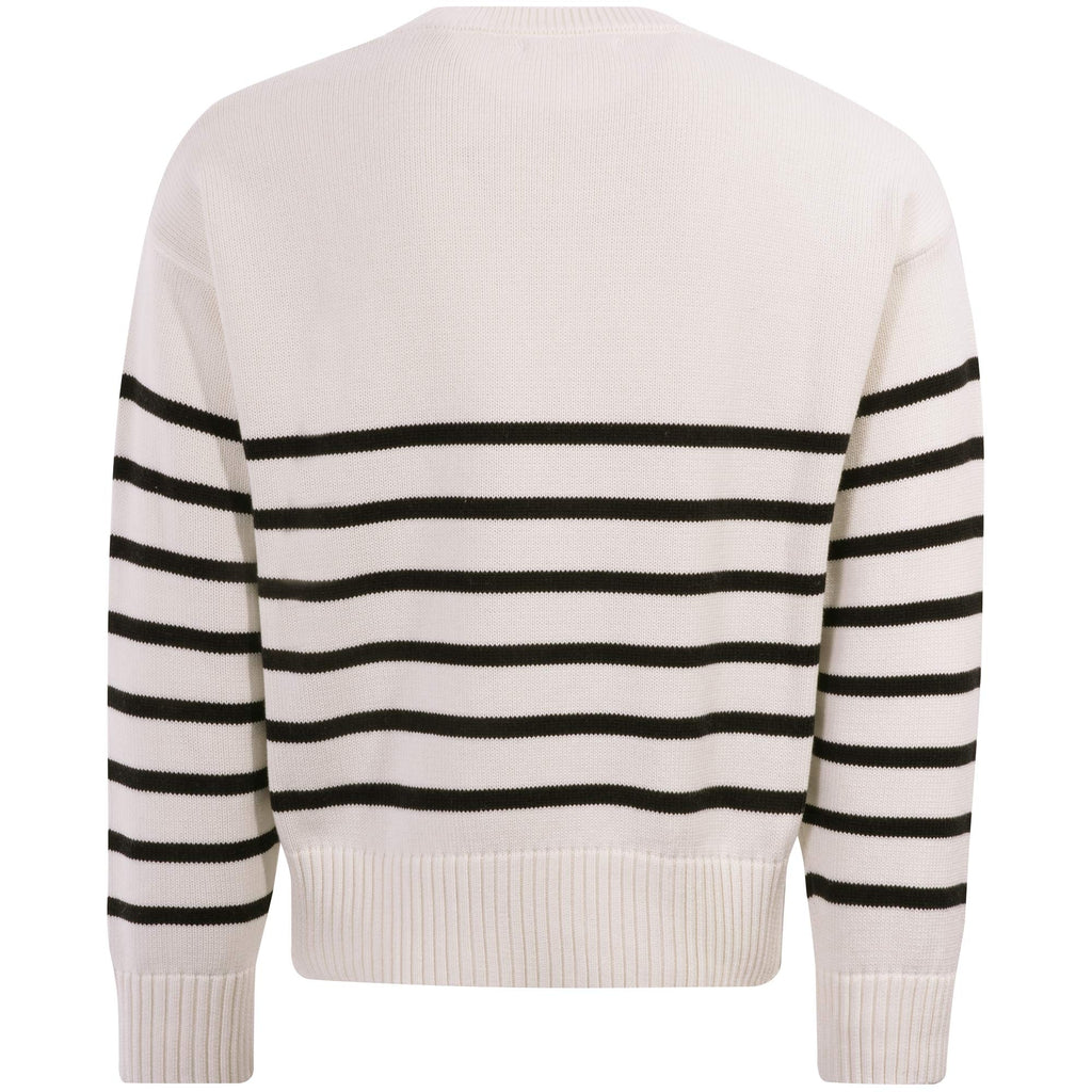 AMI De Coeur Striped Sweater - White