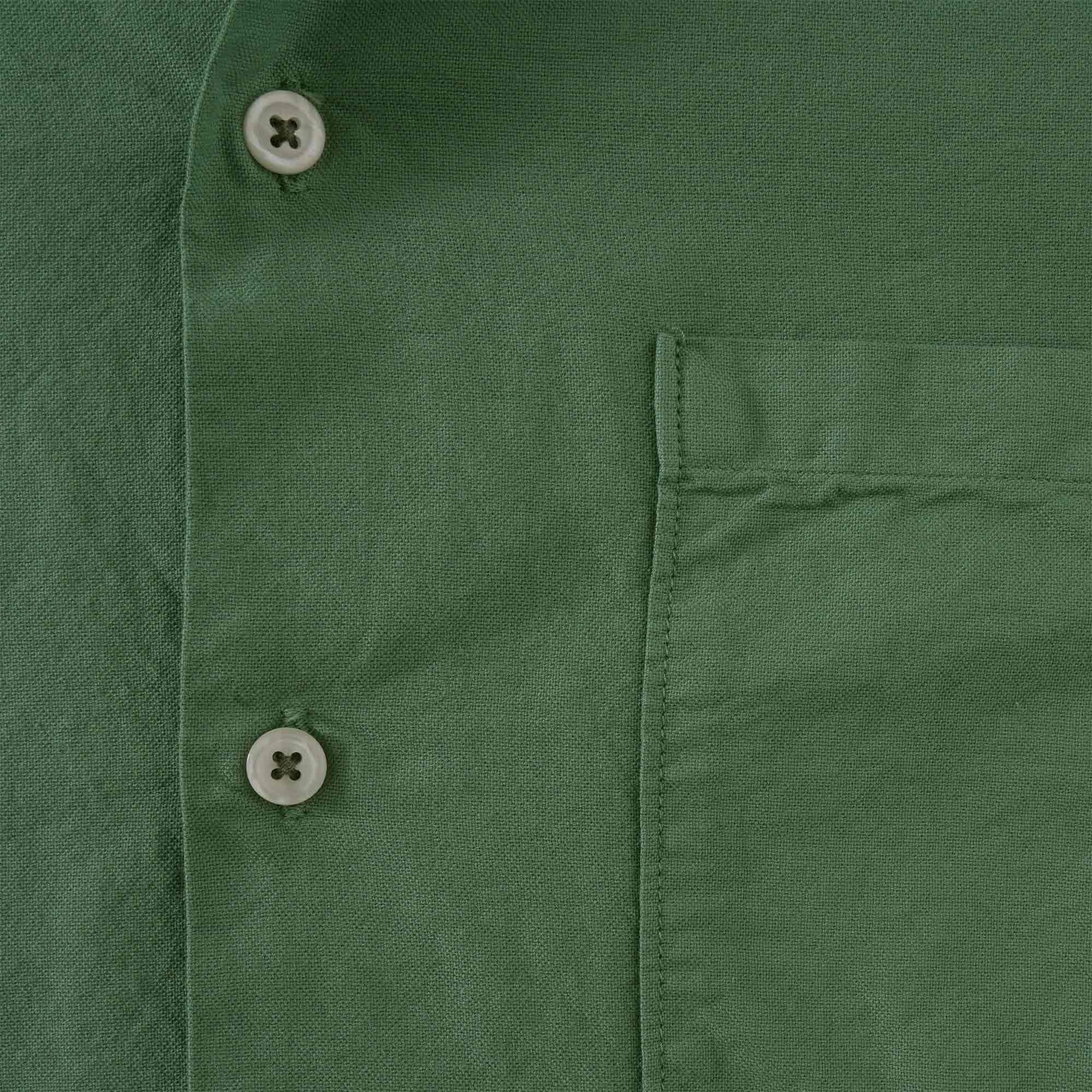 Universal Works Camp Shirt - Green Oxford